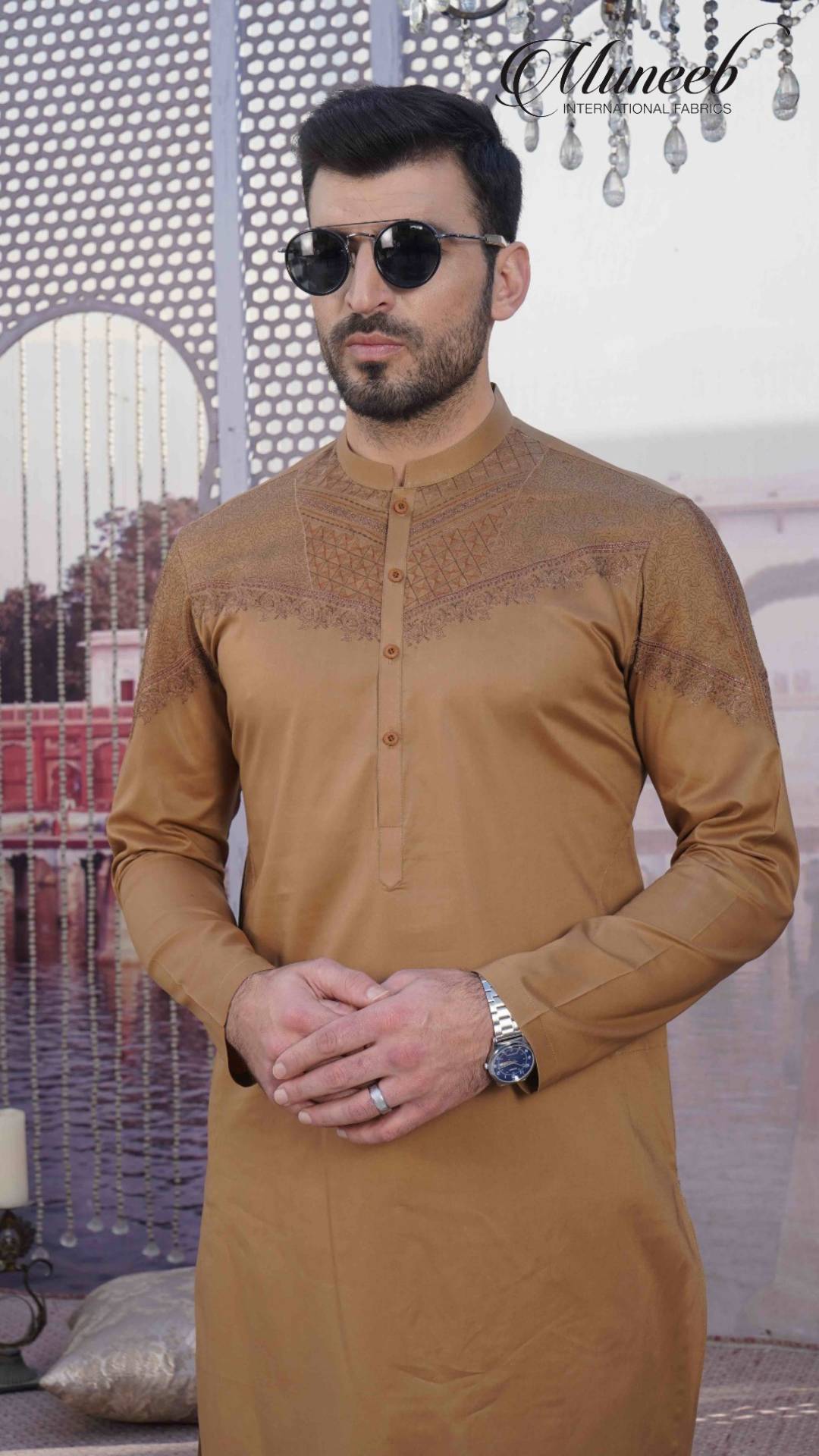 ZOUQ-E-BAHAR | CAMEL SHADE | UNSTITCHED | SHALWAR KAMEEZ