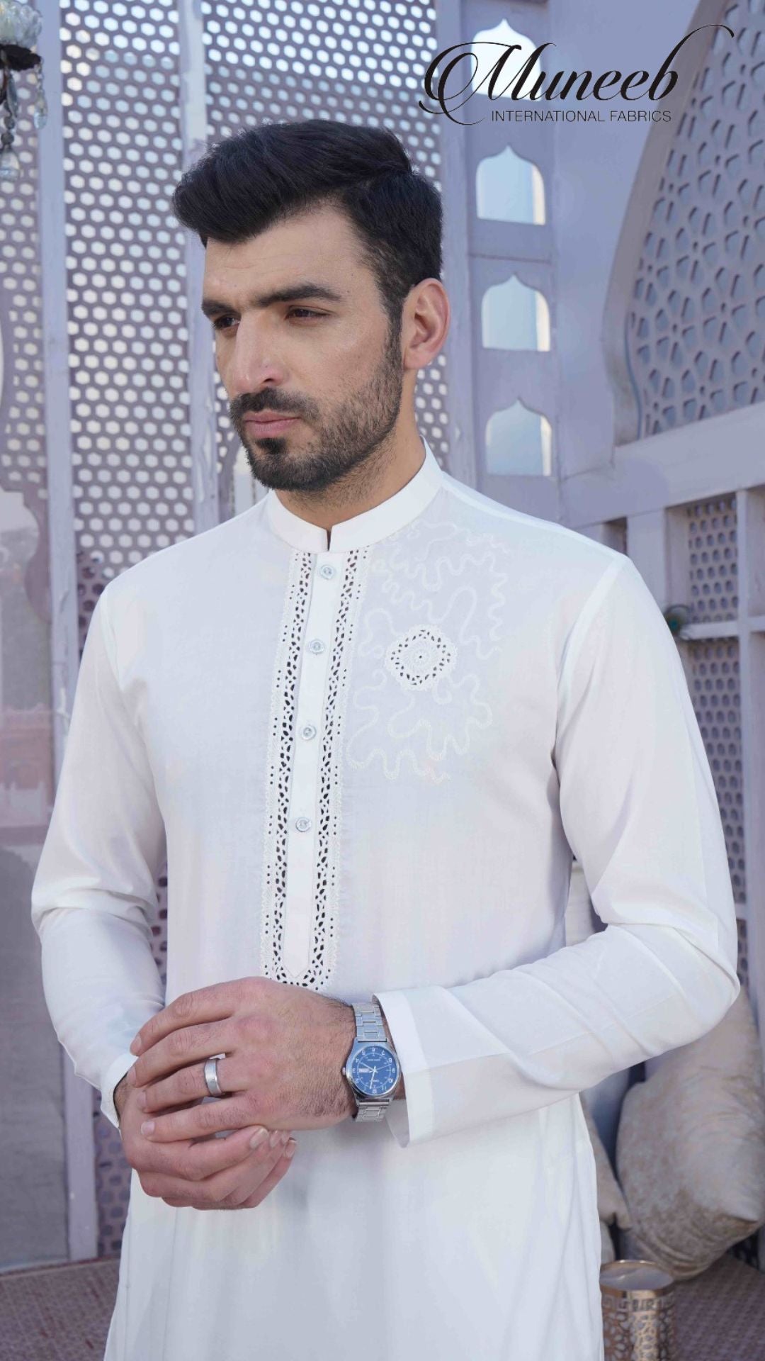 ZOUQ-E-BAHAR | O WHITE | UNSTITCHED | SHALWAR KAMEEZ