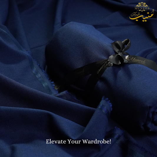 DASTAK | Royal Blue | Unstitch Shalwar Kameez | Men's Wear