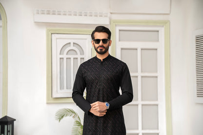 RANG -E- BAHAR | BLACK | UNSTITCHED | SHALWAR KAMEEZ