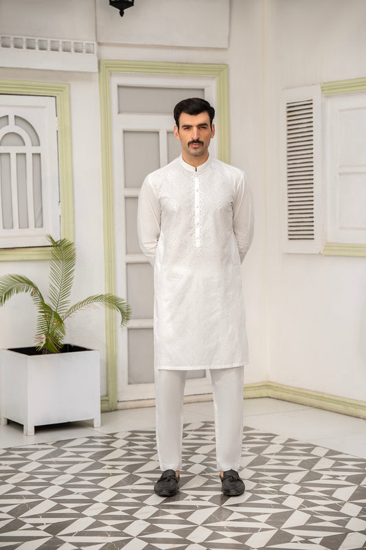 RANG -E- BAHAR | OFF-WHITE | UNSTITCHED | SHALWAR KAMEEZ