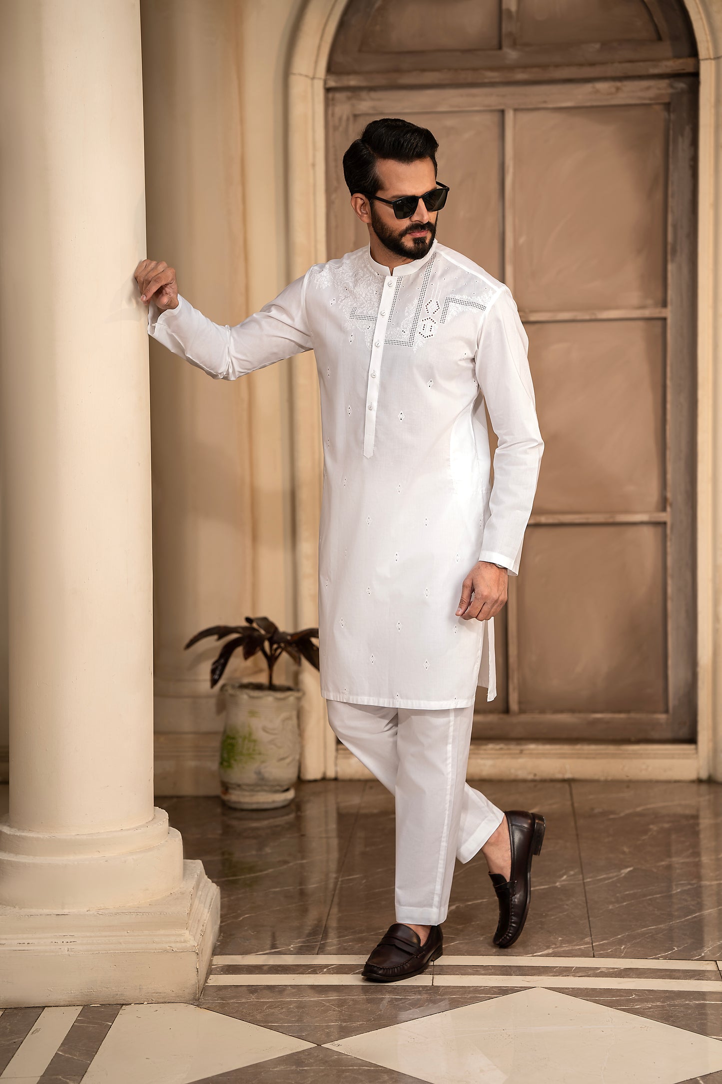 RANG -E- BAHAR | WHITE | UNSTITCHED | SHALWAR KAMEEZ