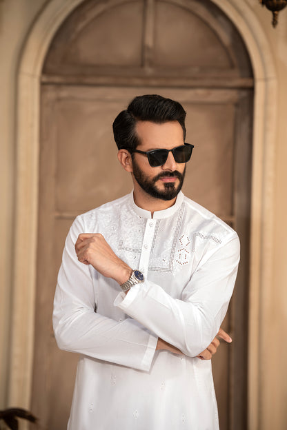 RANG -E- BAHAR | WHITE | UNSTITCHED | SHALWAR KAMEEZ