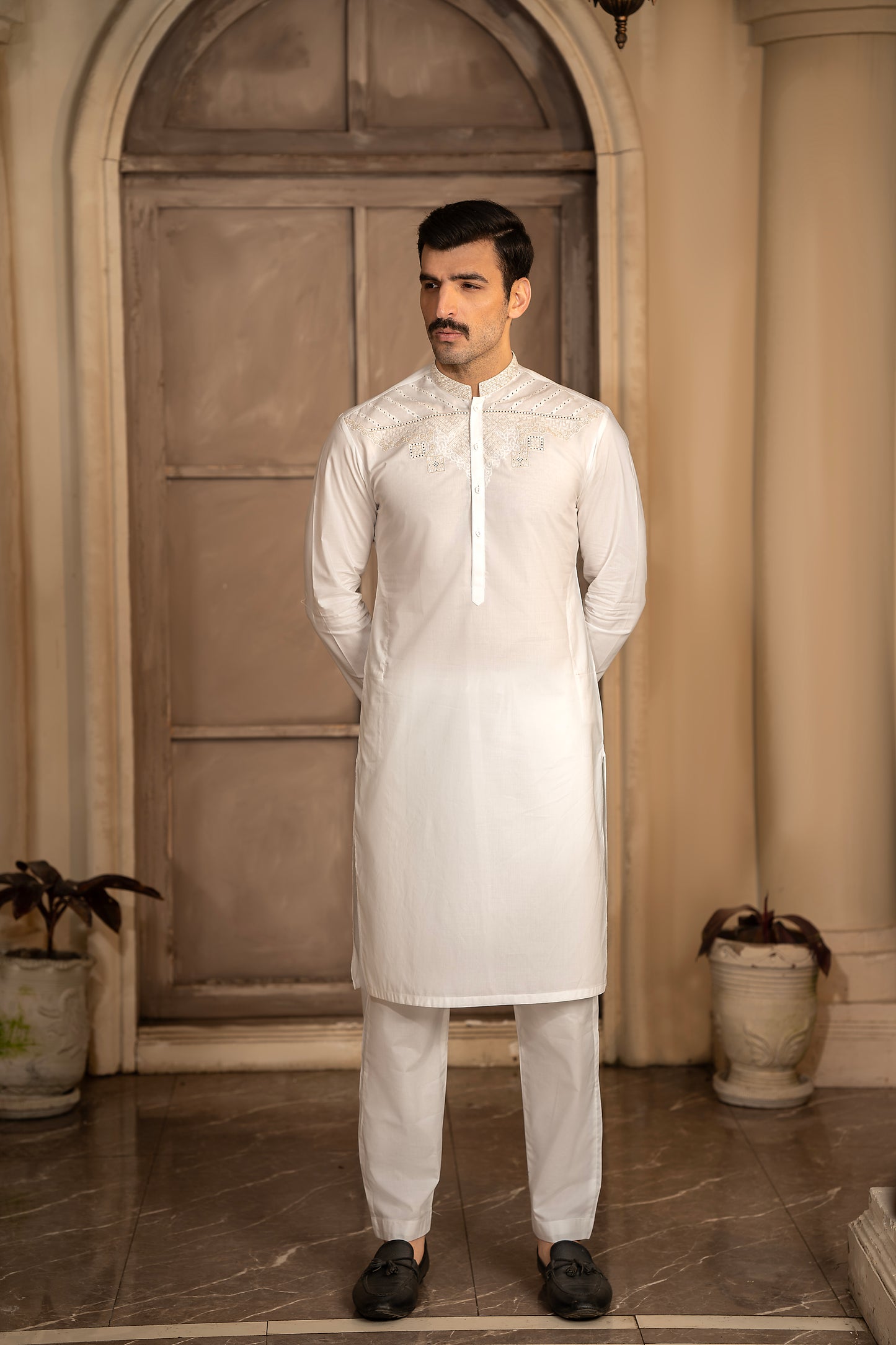 RANG -E- BAHAR | WHITE | UNSTITCHED | SHALWAR KAMEEZ