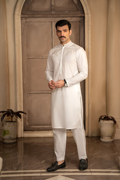 RANG -E- BAHAR | WHITE | UNSTITCHED | SHALWAR KAMEEZ