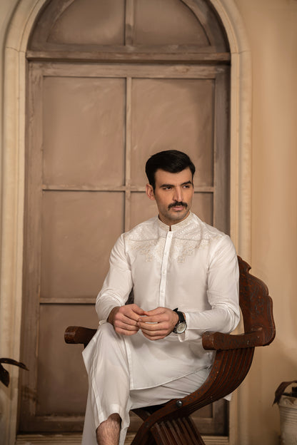 RANG -E- BAHAR | WHITE | UNSTITCHED | SHALWAR KAMEEZ