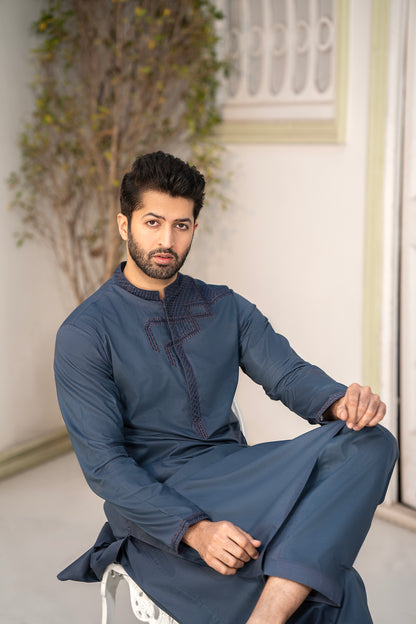 RANG -E- BAHAR | GREY | UNSTITCHED | SHALWAR KAMEEZ