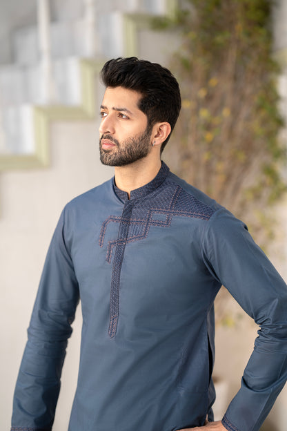 RANG -E- BAHAR | GREY | UNSTITCHED | SHALWAR KAMEEZ