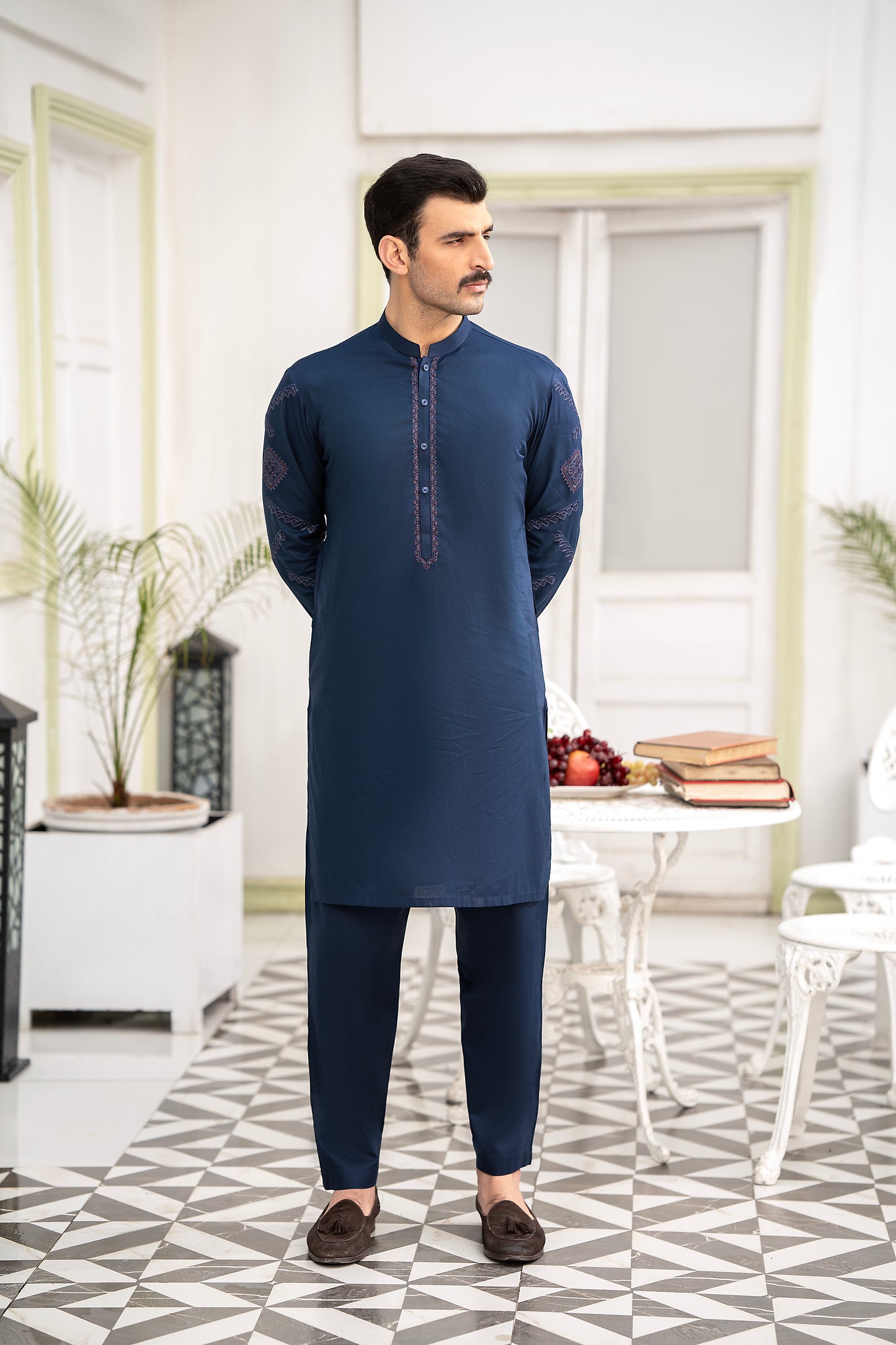 RANG -E- BAHAR | BLUE | UNSTITCHED | SHALWAR KAMEEZ