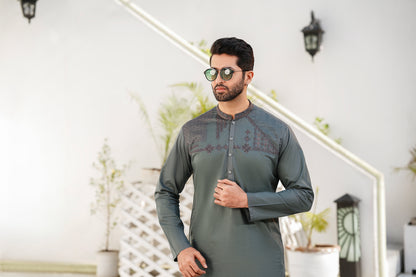 RANG -E- BAHAR | GREY | UNSTITCHED | SHALWAR KAMEEZ