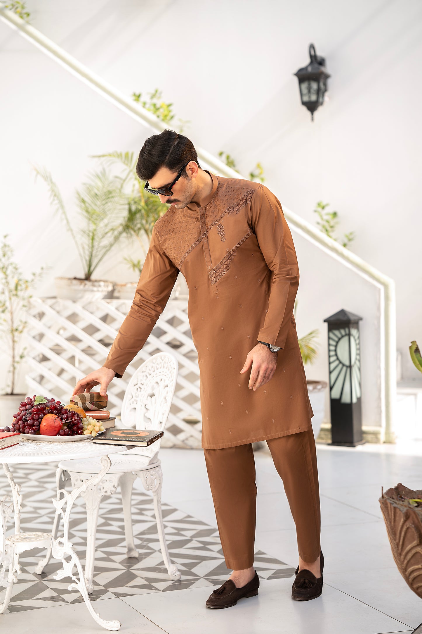 RANG -E- BAHAR | LIGHT BROWN | UNSTITCHED | SHALWAR KAMEEZ