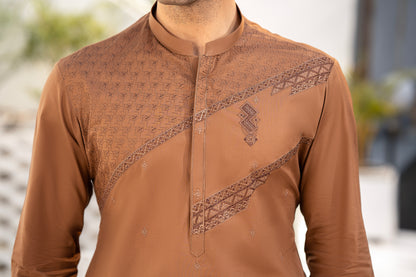 RANG -E- BAHAR | LIGHT BROWN | UNSTITCHED | SHALWAR KAMEEZ