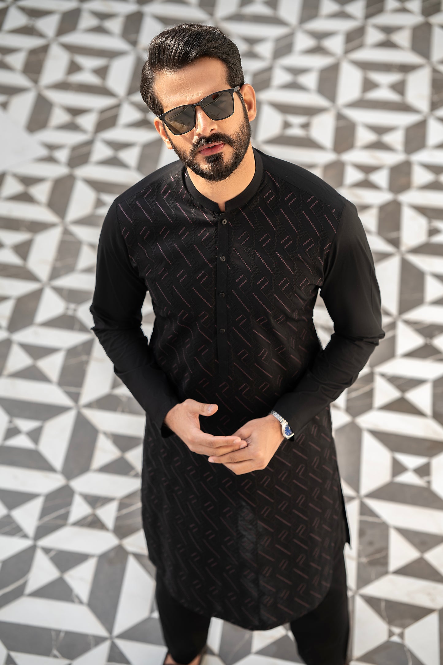 RANG -E- BAHAR | BLACK | UNSTITCHED | SHALWAR KAMEEZ