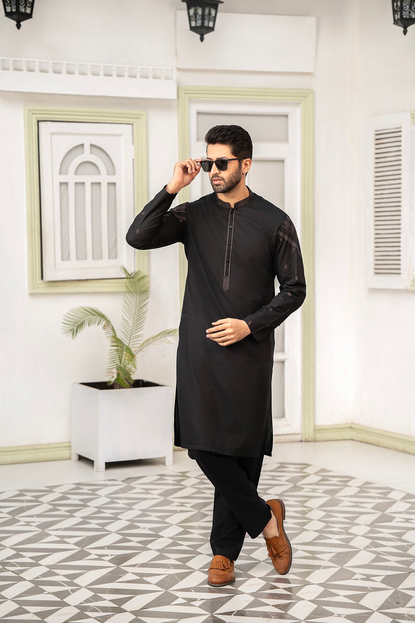 RANG -E- BAHAR | Black | UNSTITCHED | SHALWAR KAMEEZ